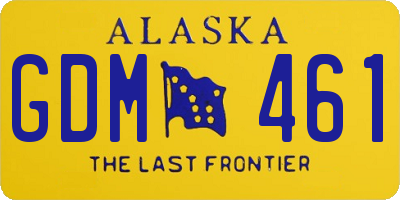 AK license plate GDM461