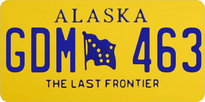 AK license plate GDM463