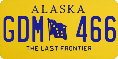 AK license plate GDM466