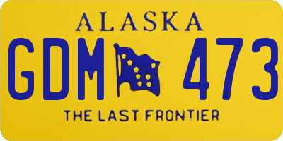 AK license plate GDM473