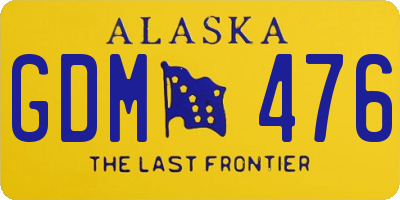 AK license plate GDM476