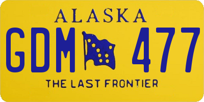 AK license plate GDM477