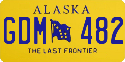 AK license plate GDM482