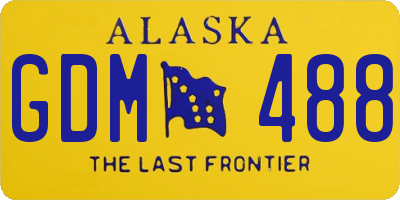 AK license plate GDM488