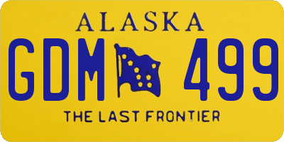AK license plate GDM499