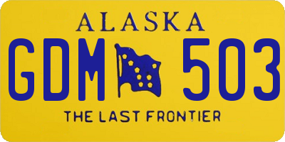AK license plate GDM503