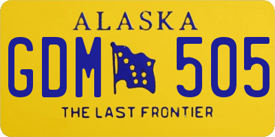 AK license plate GDM505