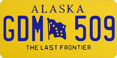 AK license plate GDM509