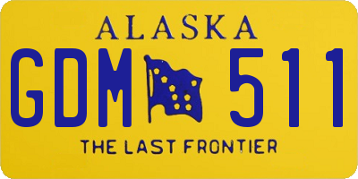 AK license plate GDM511