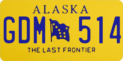 AK license plate GDM514