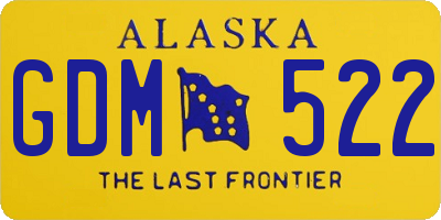 AK license plate GDM522