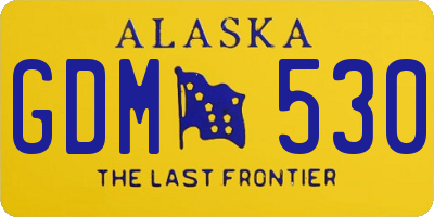 AK license plate GDM530