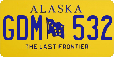 AK license plate GDM532