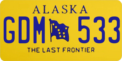 AK license plate GDM533