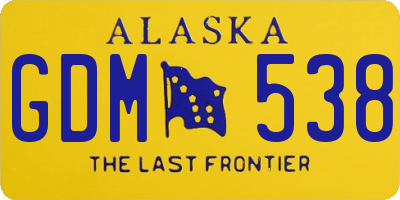 AK license plate GDM538