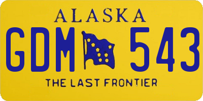 AK license plate GDM543