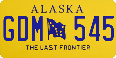AK license plate GDM545