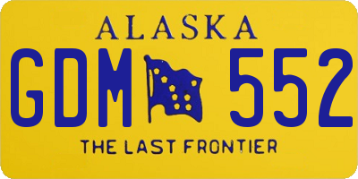 AK license plate GDM552