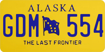 AK license plate GDM554