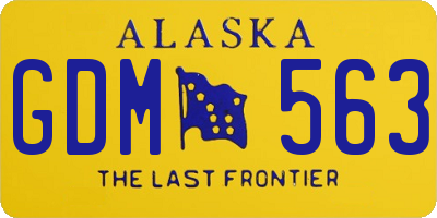 AK license plate GDM563
