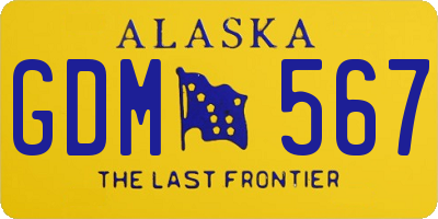 AK license plate GDM567