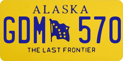 AK license plate GDM570