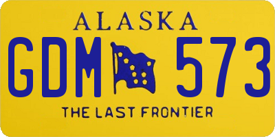 AK license plate GDM573