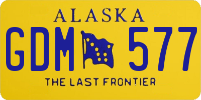 AK license plate GDM577