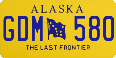 AK license plate GDM580