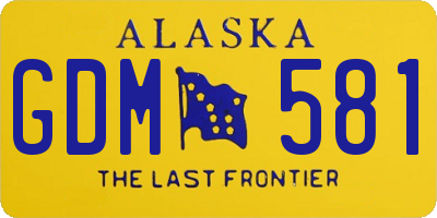 AK license plate GDM581