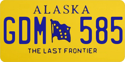 AK license plate GDM585