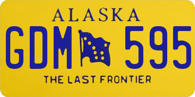 AK license plate GDM595