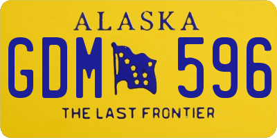 AK license plate GDM596
