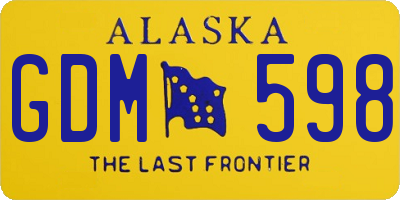 AK license plate GDM598
