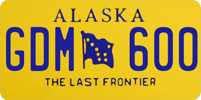 AK license plate GDM600