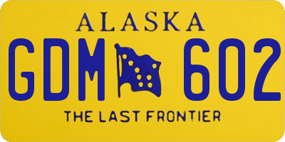 AK license plate GDM602