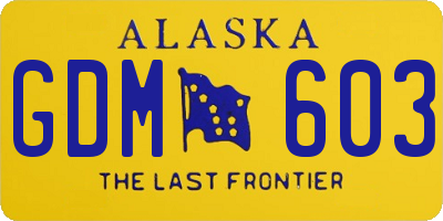 AK license plate GDM603