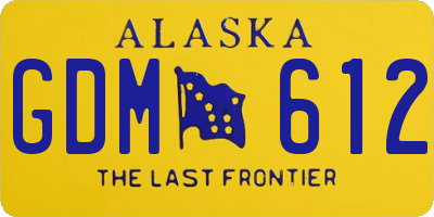 AK license plate GDM612