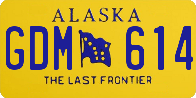 AK license plate GDM614