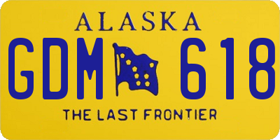 AK license plate GDM618