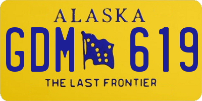 AK license plate GDM619