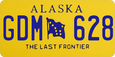 AK license plate GDM628