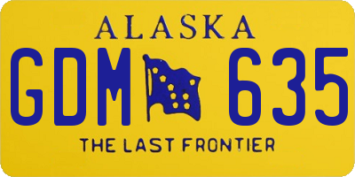 AK license plate GDM635