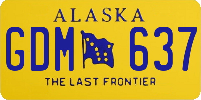 AK license plate GDM637