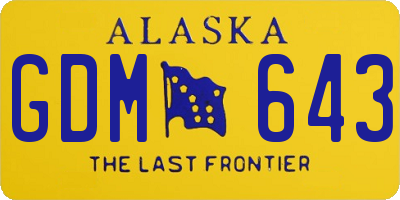 AK license plate GDM643