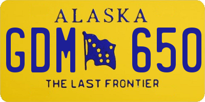 AK license plate GDM650