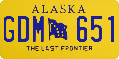 AK license plate GDM651