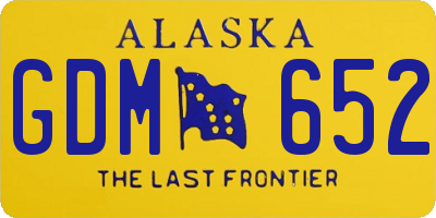 AK license plate GDM652