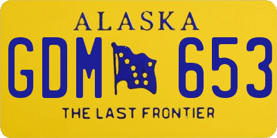 AK license plate GDM653