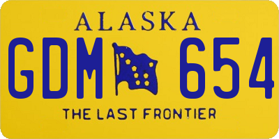 AK license plate GDM654